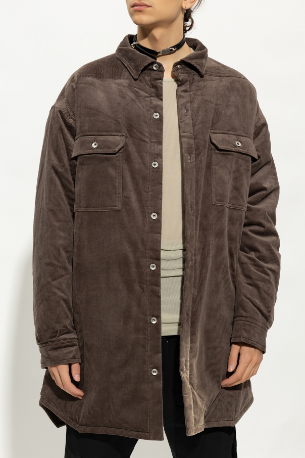 Men's Clothing | Rick Owens DRKSHDW Corduroy Rise jacket | Carbon